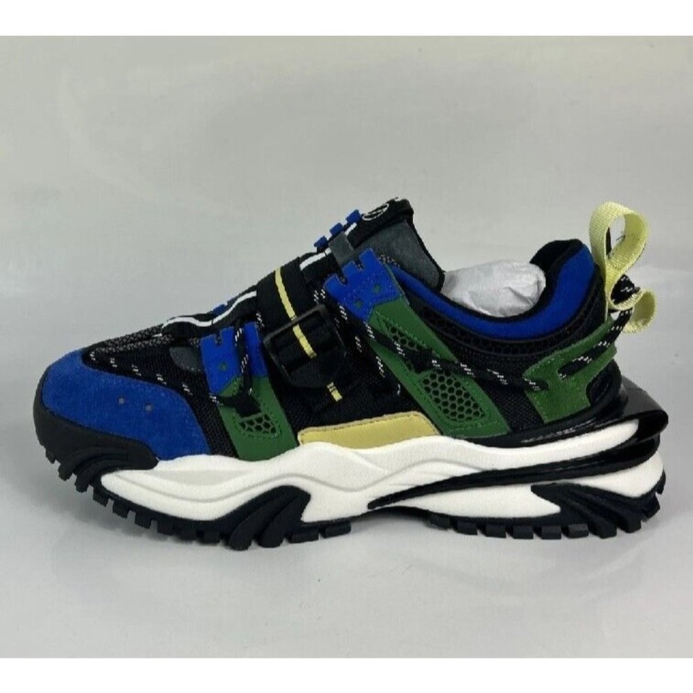 Javi Hype Men Shoes Size 9 Low Top Black/Blue/Green Brand New Designer Fashion